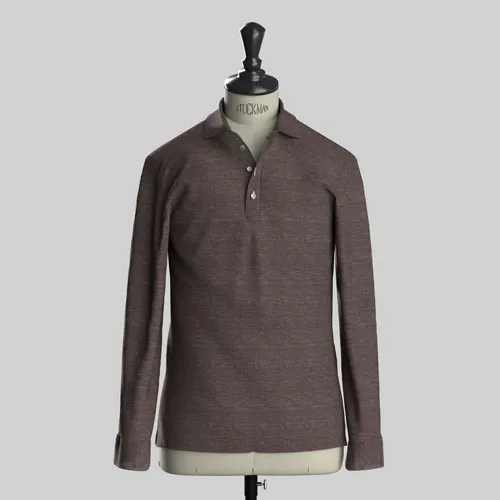Brown Melange Knit Jersey Stitch(NP-SW98733)