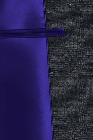 TAILORED WOOL ネイビー グレンチェック(MK102864)