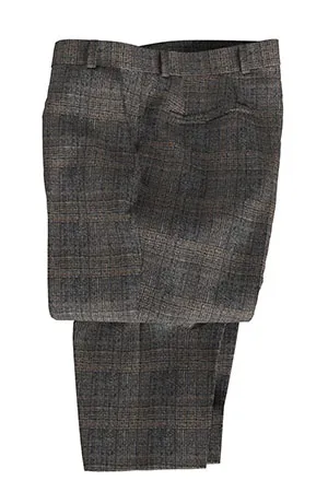 WOOL&LINEN　グレーグレンチェック(MK102888)