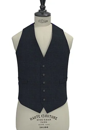 TAILORED WOOL ネイビー×ブルーウインドペン(MK102866)