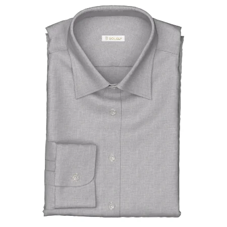 THOMAS MASON FLANNEL カシミヤ混グレーメランジツイル(Y103573)