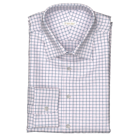 GETZNER FLANNEL ホワイト×ネイビー＆ピンク チェック(Y103582)