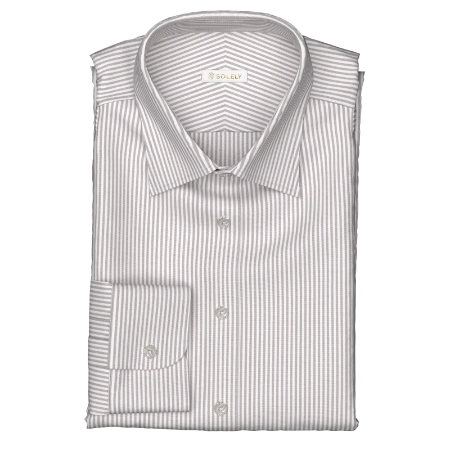SEA ISLAND COTTON ベージュブラウンストライプ(Y103747)