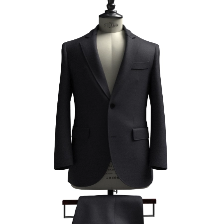 PREMIUM WOOL SAXONY チャコールグレーメランジ(MK103646)