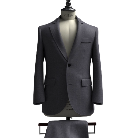 PREMIUM WOOL SAXONY グレーメランジツイル(MK103647)