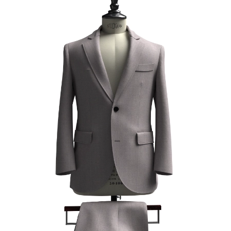 PREMIUM WOOL SAXONY グレーベージュツイル(MK103648)