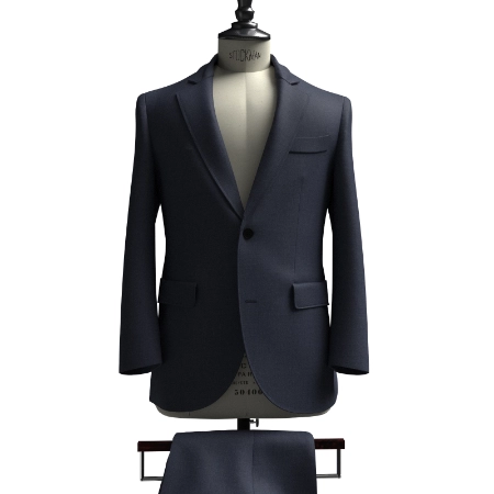GRACE WOOL ネイビーメランジツイル(MK103665)
