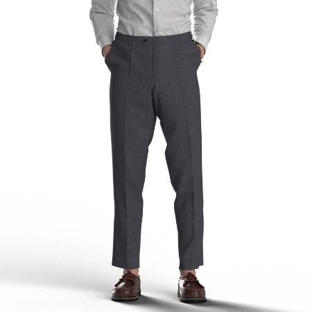 PREMIUM WOOL SAXONY グレーメランジツイル(MK103647)