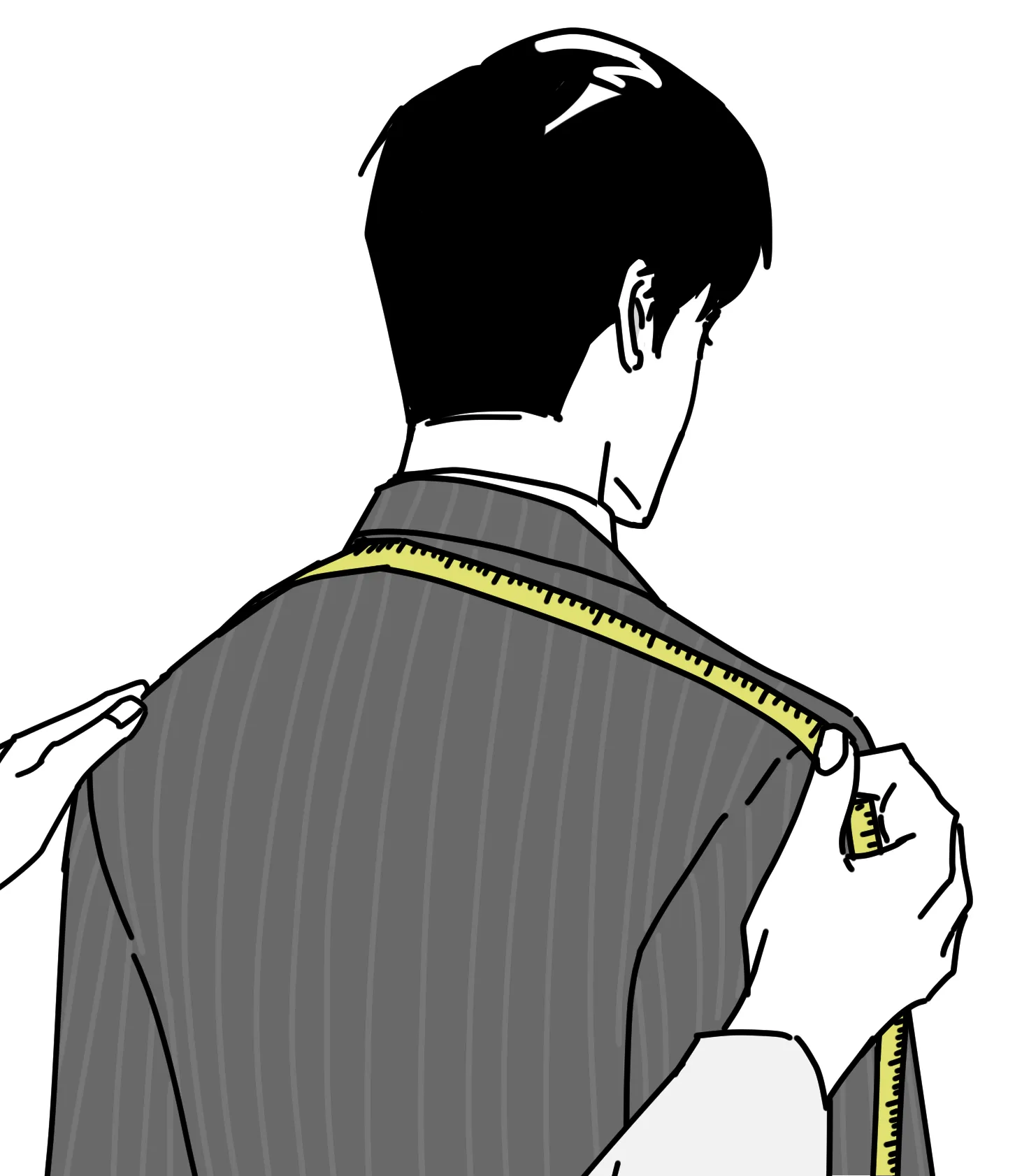 JACKET 05. 肩幅 採寸位置 1