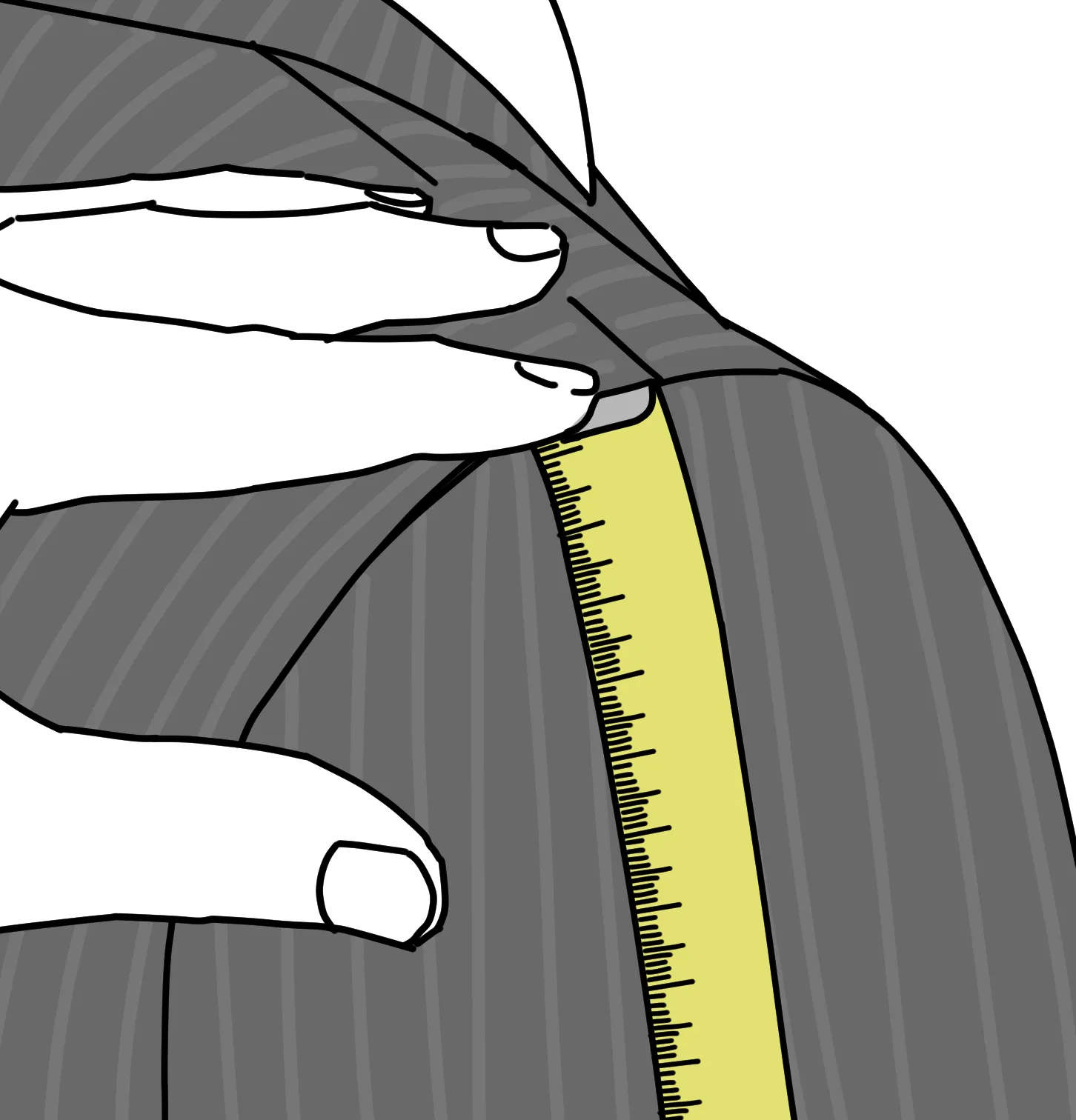 JACKET 07. 袖丈 採寸位置 2