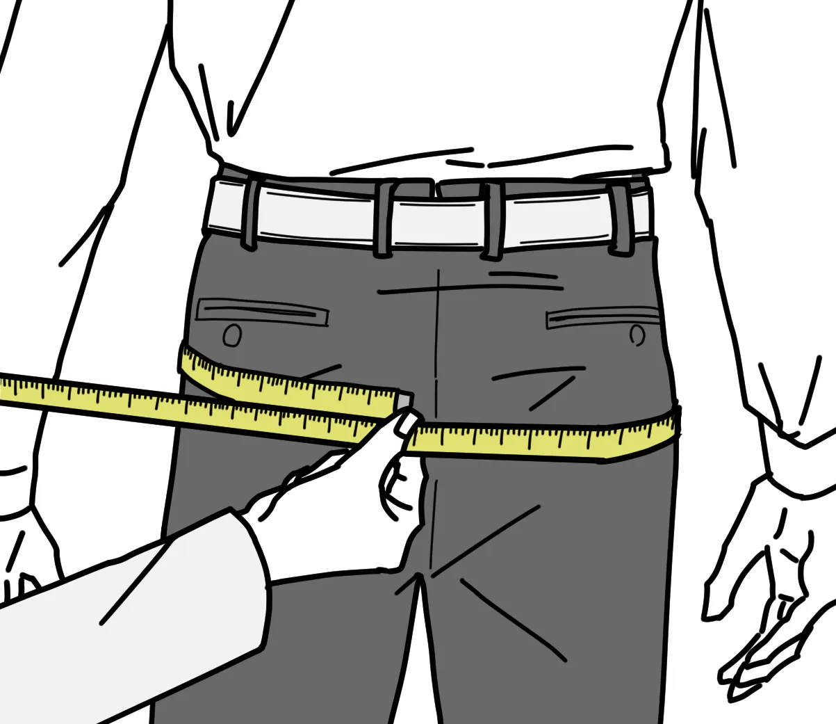 SHIRT 05. ヒップ 採寸位置 1