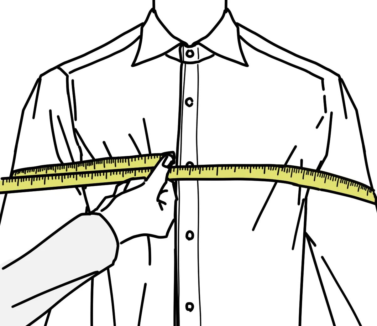 JACKET 04. オーバーバスト 採寸位置 1